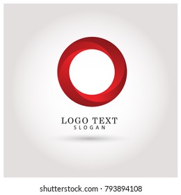 Modern Circle and O Logo. Symbol and Icon Vector Template.
