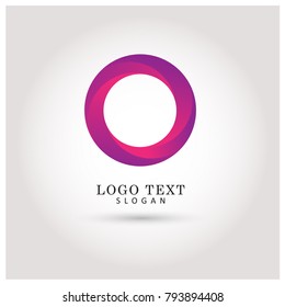 Modern Circle & O Logo. Symbol & Icon Vector Template.