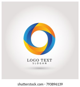 Modern Circle & O Logo. Symbol & Icon Vector Template.