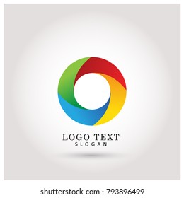 Modern Circle & O Logo. Symbol & Icon Vector Template.