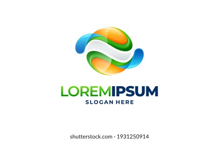 Diseños de logotipo de Círculo moderno, logotipo de órbita moderna, diseños de plantillas de logotipos científicos