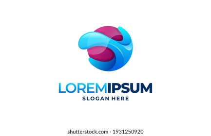 Modern Circle Planet logo designs, Modern Orbit Logo, Science Logo template designs