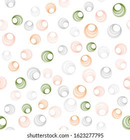 Modern circle rings textile print. Round shape geometric elements vector seamless pattern. Circle rings textile design for clothes or interior design.