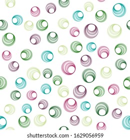 Modern circle rings textile print. Round shape geometric elements vector seamless pattern. Circle rings textile design for clothes or interior design.