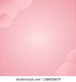 Modern circle shape color pink bright pastel art halftone design minimal style. vector illustration