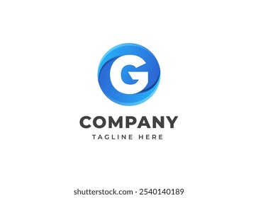 Modern Circle Shape on Letter G Logo Design Concept. Initial Letter G with Circle Shape Logo Design. Circle Shape Symbol for Corporate Business Identity. Alphabet Vector Logo Illustration