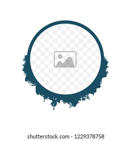 Modern circle shape or photo frame. Vector graphic design.