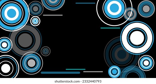 Modern circle sound wave equalizer background.Audio technology, musical pulse. Vector illustration on blue background - EPS 10