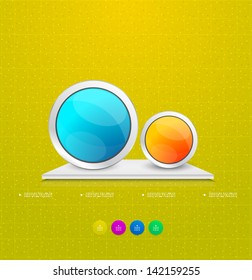 Modern circle steps infographics banner vector