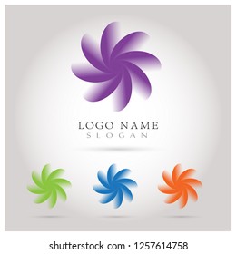 Modern Circle & Swirl Logo. Symbol & Icon Vector Template.