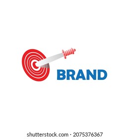 Modern circle and sword shape logos for business concepts, companies, vector illustrations