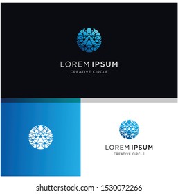 Modern Circle Technology logo simple tech design. Vector creative abstract circle round flow shape modern icon for construction technology.