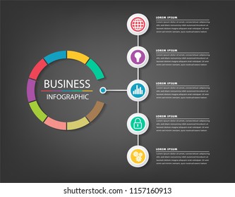 modern Circle text box template for website computer graphic technology, banner Infographic