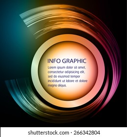modern circle text box template for website computer graphic and internet, blue orange purple background. Brochure. text box. banner. card.