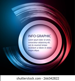 modern circle text box template for website computer graphic and internet, blue red background. Brochure. text box. banner. card.