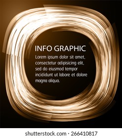 modern circle text box template for website computer graphic and internet, brown background. Brochure. text box. banner. card.