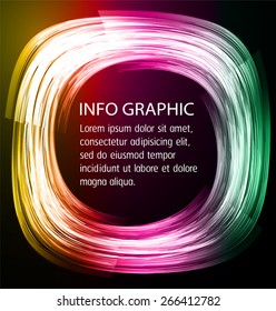modern circle text box template for website computer graphic and internet, yellow pink green background. Brochure. text box. banner. card.