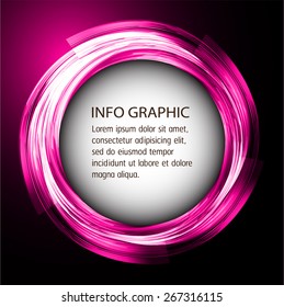 modern circle text box template for website computer graphic and internet, pink background. Brochure. text box. banner. card.