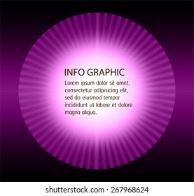 modern circle text box template for website computer graphic and internet, dark purple background. Brochure. text box. banner. card.