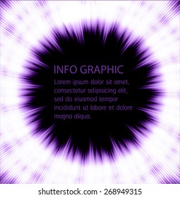 modern circle text box template for website computer graphic and internet, dark purple background. Brochure. text box. banner. card.