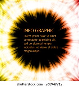 modern circle text box template for website computer graphic and internet, dark orange background. Brochure. text box. banner. card.