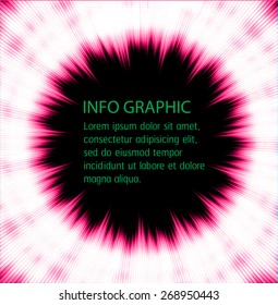 modern circle text box template for website computer graphic and internet, dark pink  background. Brochure. text box. banner. card.