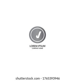 Círculo moderno V minimalista   concepto de diseño creativo de letra de logotipo