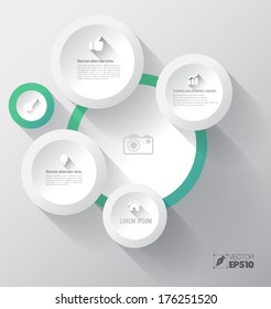 Modern circle Vector illustration. can be used for workflow layout, diagram, number options, web design, infographics, business brochure.