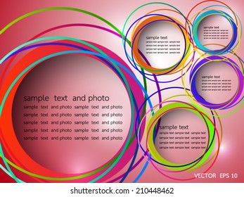 Modern circle Vector illustration. colorful circles background 