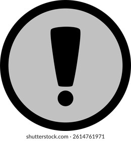 Modern Circle Warning Sign Vector