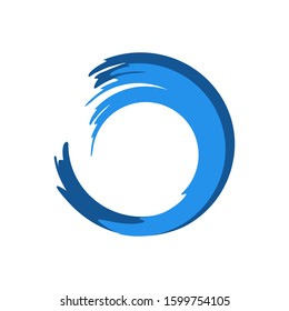 modern circle water wave logo design vector symbol and icon sign illustration