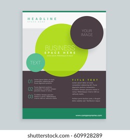 modern circles business brochure flyer design in A4 size