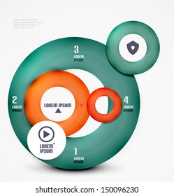 Modern circles infographic template