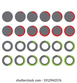 Modern circles loading, great design for any purposes. Speed test. Vector set. Status bar icon. Stock image. EPS 10.