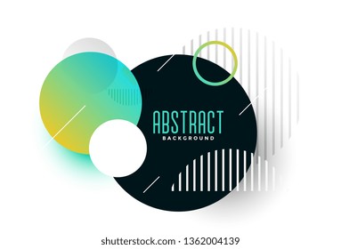 modern circles memphis style banner with text space