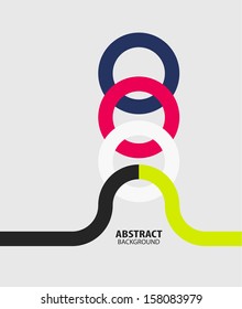 Modern circles minimal abstract background