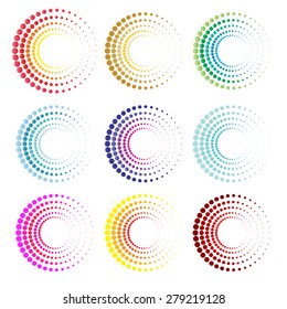 Modern circles symbol and icon