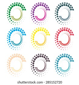 Modern circles symbol and icon