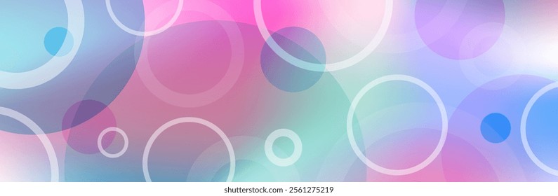 Modern circles web banner background
