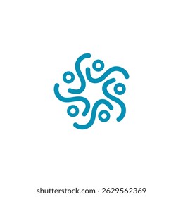 Circuito moderno conecta o design do logotipo do vetor técnico