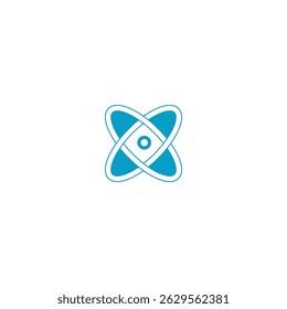 Modern circuit connect tech vector logo design
