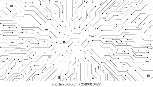 modern circuit micro data network path lines background template
