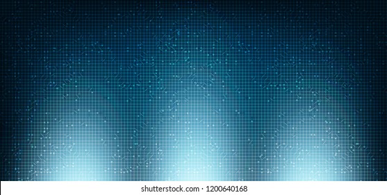 Modern Circuit Microchip with spotlight on Technology Future Background,Hi-tech Digital and network Concept design,Free Space For text in put,Vector illustration.