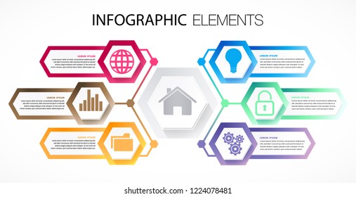 modern circuit text box template for website computer graphic technology, banner Infographics, time line