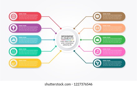 modern circuit text box template for website computer graphic technology, banner Infographics, time line