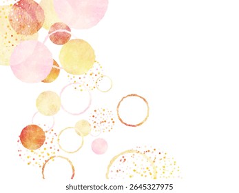 Modern circular background illustration in warm colors