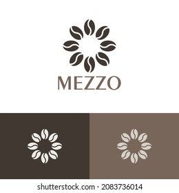 Modernes, kreisförmiges Design-Konzept für das Coffeeshops-Logo. Organische Logomarkgrafik. Kann expresso, arabica, Café, Essen, geröstet.