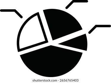Iconos de gráficos circulares modernos establecidos en estilo de Vector mínimo para visualización de datos, análisis, infografías, seguimiento de progreso e informes comerciales