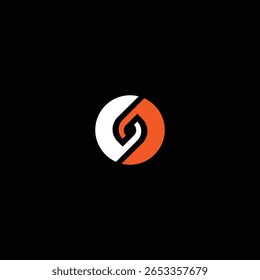 Modern Circular Interlocking Letter S ou SG Optical Eye Monogram, BG Circle logo ou número 69 logotipo. 