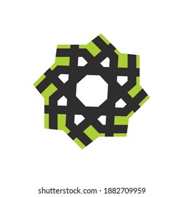 Modern circular pattern. Abstract whirl symbol. Rotation spiral logo icon